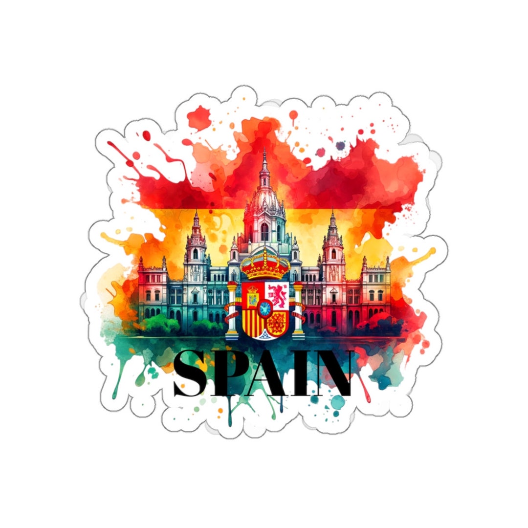 Spain Powerpoint Stickers Spain Travel Sticker, Vibrant Espana, Luggage, Laptop Decal - Etsy