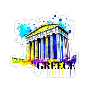 Lebhafter Griechenland Reiseaufkleber, Reisejournalaufkleber, Scrapbooking, Reise, Dekorieren, Gepäckaufkleber, Standortaufkleber, Abenteuer