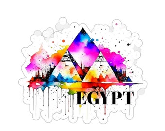 Pyramids of Egypt Travel Sticker, Travel Journal Sticker, Scrapbooking, Decorating, Vacation Sticker, Luggage Sticker, Travel Ideas Sticker