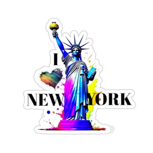 Vivid I Love New York Reiseaufkleber für Reisejournal und Scrapbooking, Gepäckaufkleber, Laptopaufkleber, Urlaubsaufkleber