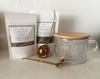 Tea Gift Box, Combo Box, Chamomile and Ginger Tea Box, Gifts for Mom