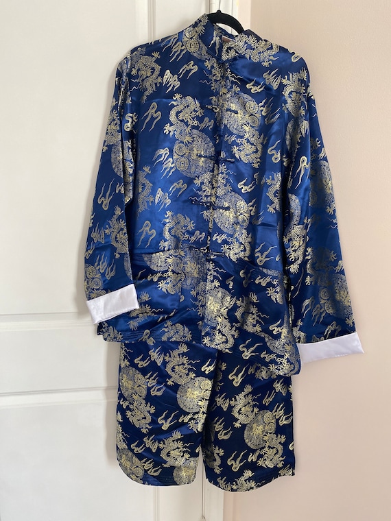 Vintage Asian silk style pajamas loungewear or cos