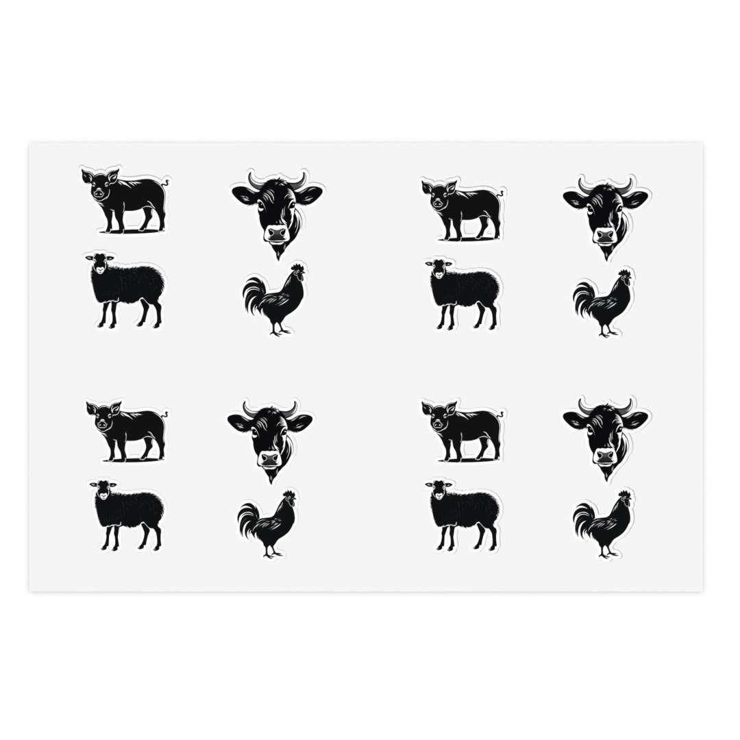 Adorable Farm Animal Vinyl Sticker Decal Sheet Etsy