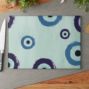 Glass Cutting Board, Custom Glass Cutting Board, Personalized Chopping Board, Decorative Glass Kitchen Board, Unique Glass Cutting Board