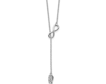 Collana regolabile con ala d'angelo infinito