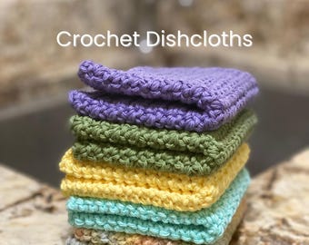 Crochet Dishcloth - Crochet Dish Rag - Large