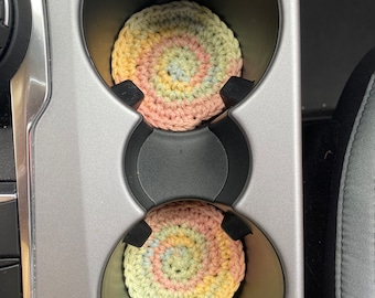 Crochet Car Coasters - Set of 2