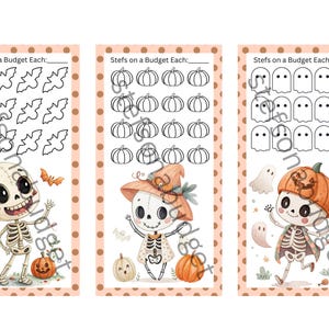 Happy Skelies Mini Savings Challenges - Printable PDF