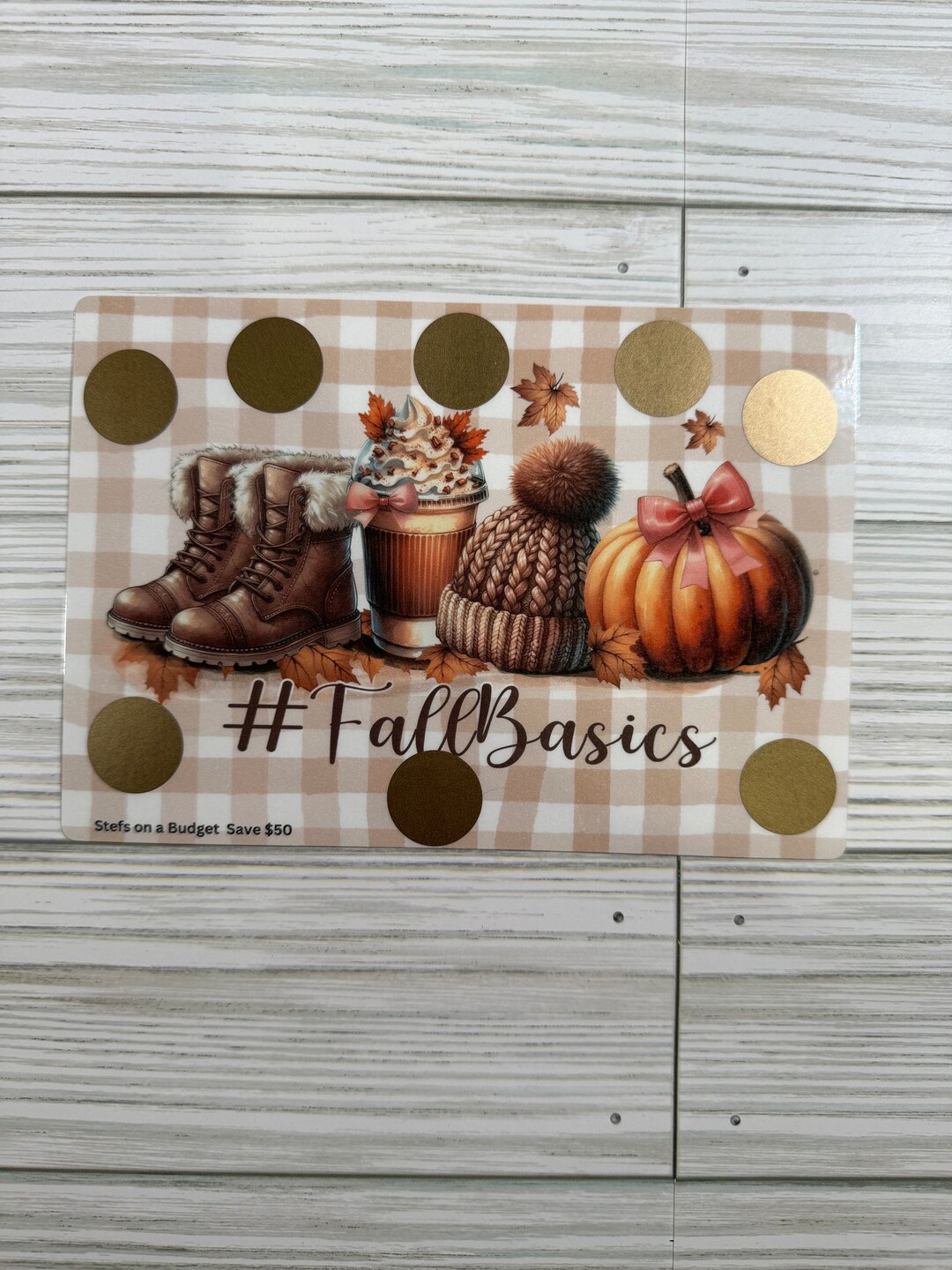 Fall Scratch Off Fall Scratch off Savings Challenge - Etsy