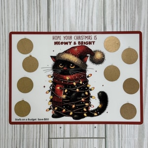 Meowy Christmas Scratch Off Savings Challenge