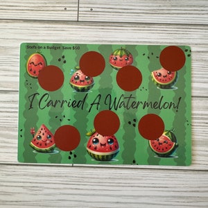 Watermelon Scratch Off Savings Challenge