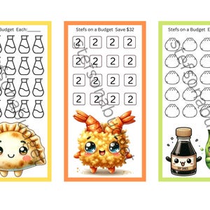 Sushi Mini Savings Challenges - Printable PDF
