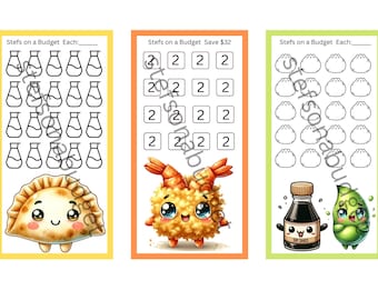 Sushi Mini Savings Challenges - Printable PDF