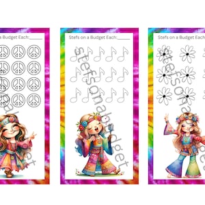 Hippie Child Icons Savings Challenges - Printable PDF