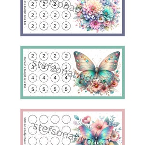 Glitter Butterflies Mini Savings Challenges - Printable PDF