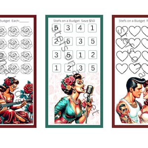 Rockabilly Mini Savings Challenges - Printable PDF
