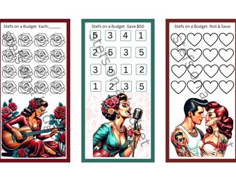 Rockabilly Mini Savings Challenges - Printable PDF