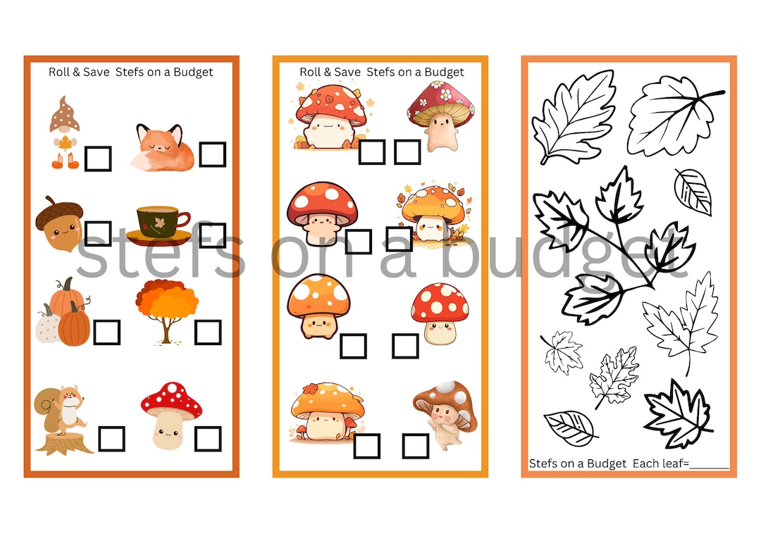 Fall Mini Savings Challenges - Printable PDF - Etsy