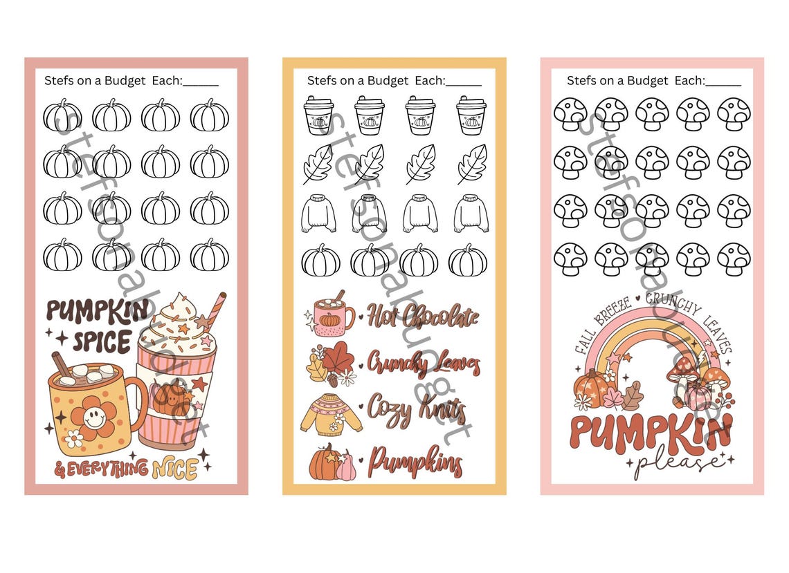 Retro Fall Mini Savings Challenges - Printable PDF - Etsy