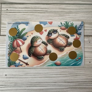 Sea Turtles Scratch Off Savings Challenge