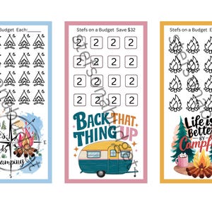 Mini-défis d&#39;épargne pour la vie de camp - PDF imprimable