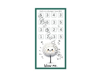 Dandelion Funny Mini Savings Challenges - Printable PDF