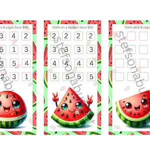 Watermelon Mini Savings Challenges - Printable PDF
