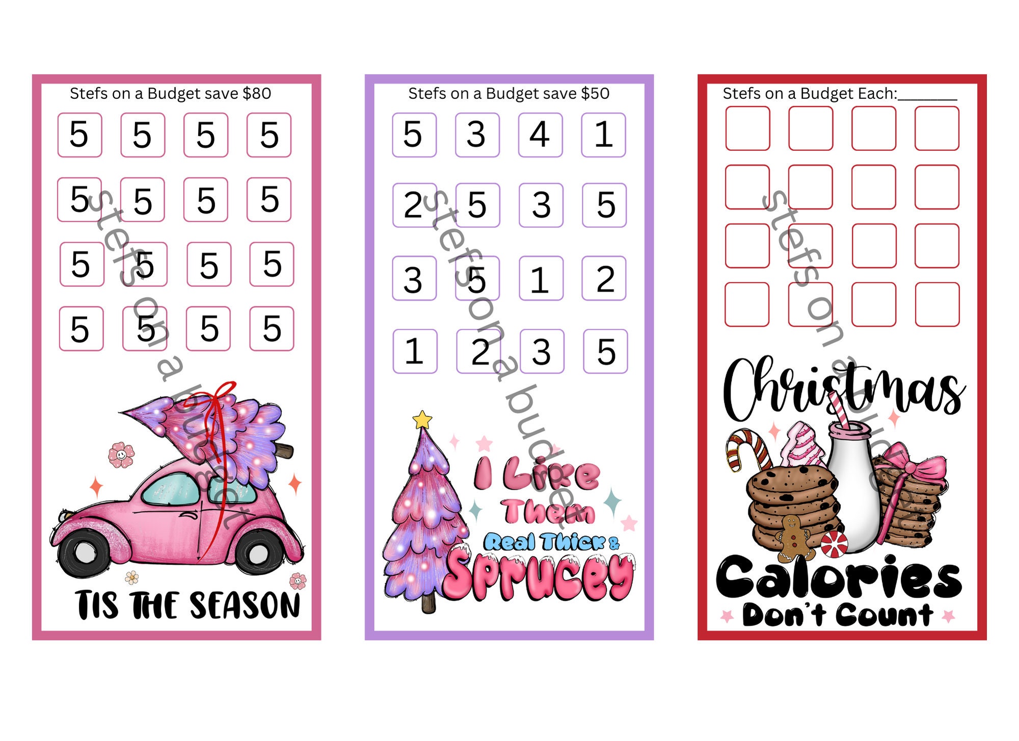 Christmas Fun Mini Savings Challenges - Printable PDF