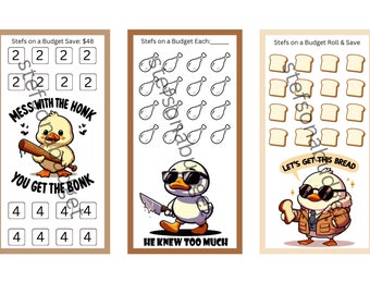 Funny Gangster Ducks Mini Savings Challenges - Printable PDF