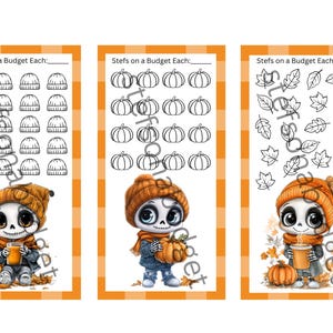 Fall Skellies Mini Savings Challenges - Printable PDF