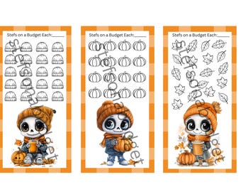 Fall Skellies Mini Savings Challenges - Printable PDF