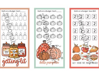 Fall/Thanksgiving Mini Savings Challenges - Printable PDF