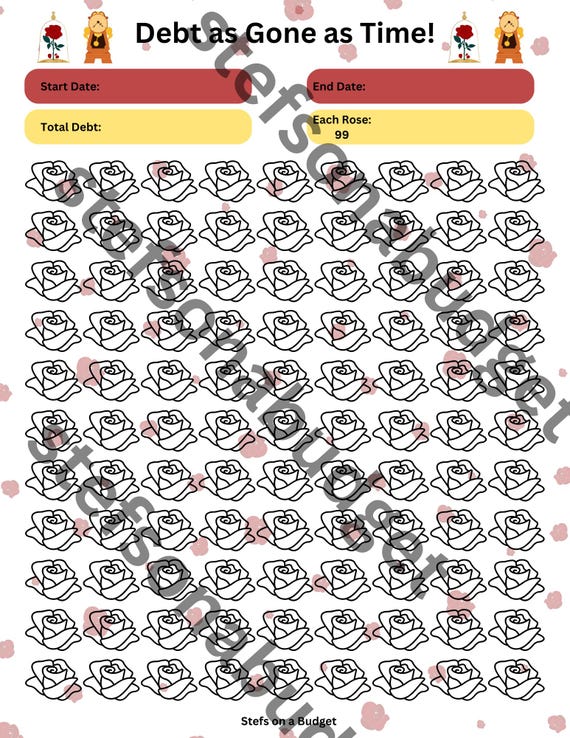 Debt Payoff Tracker, Beauty - Printable PDF