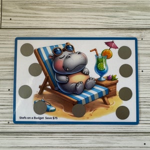 Beach Day Scratch Off Savings Challenge