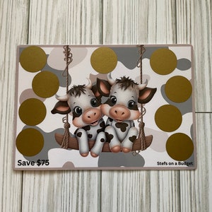 Savings Challenge Scratcher - Cow Couples 2.0