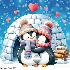 Penguin Love! Scratch Off Savings Challenge