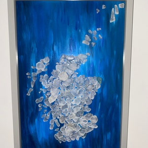 Schottland Landkarte im Seeglas
