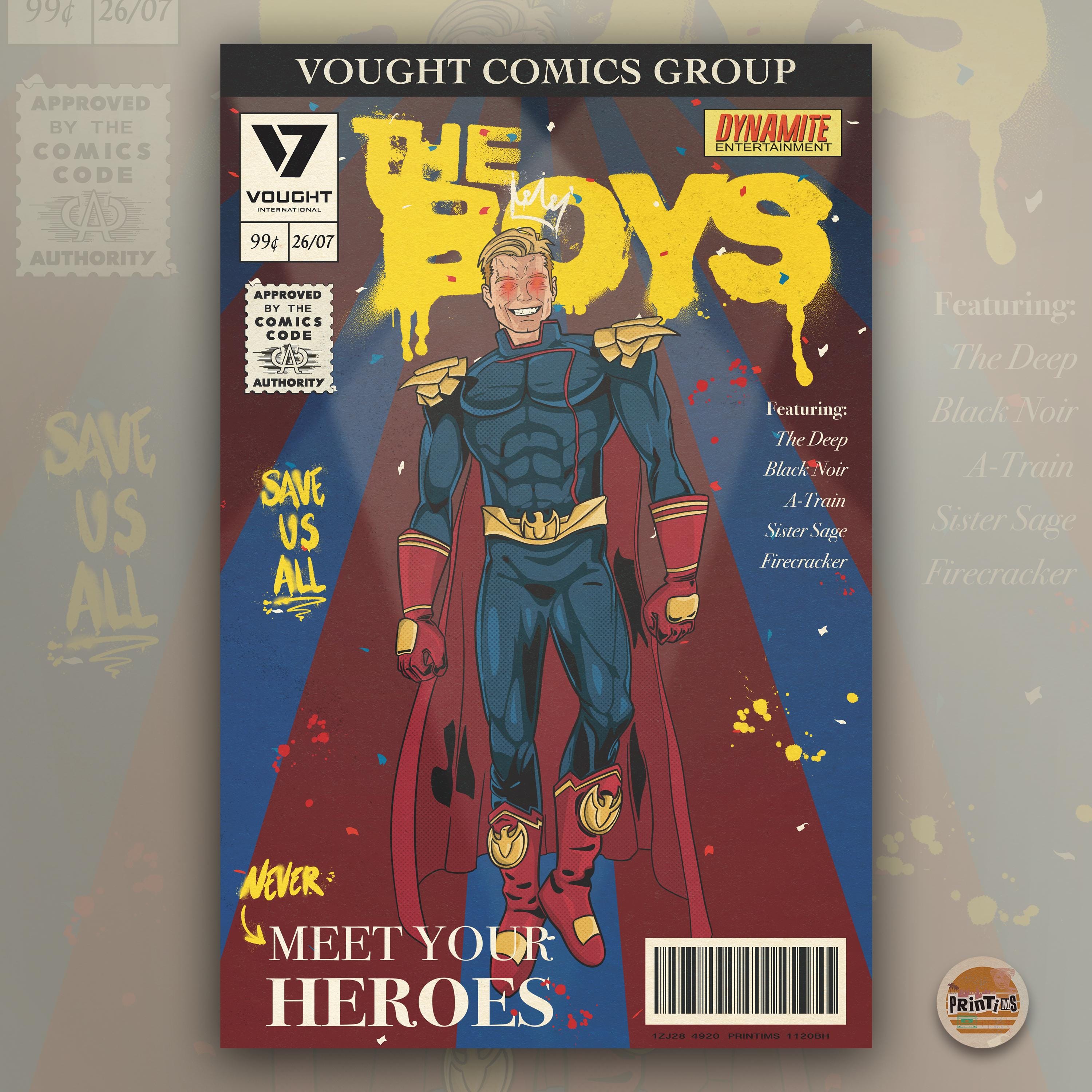 The Boys - Homelander "Retro Comic Book" Poster