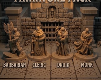 Ensemble de figurines humaines pour jeu de rôle sur table fantastique - Aventuriers et héros - Personnages individuels, packs de 1 à 3 ou lot complet, 28 mm ou 32 mm