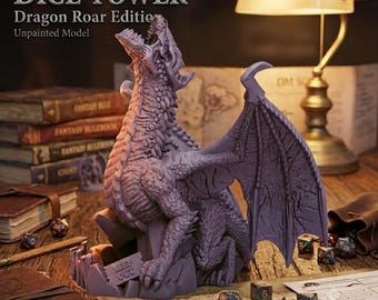 Dragon Dice Tower TTRPG Accessory - Select Finish: Raw Unpainted PLA, Multicolor Filament, or Hand-Painted | Tabletop RPG Decor