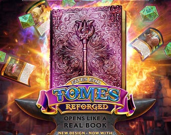 Coffret à dés magnétiques de sorcier, boîte à dés, porte-dés ou plateau à dés, accessoires et cadeau pour jeux de rôle 3D, figurine aléatoire offerte | Fates End
