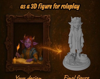 Miniaturen im STL-Format – basierend auf beliebigen Bildern – Individuelle Rollenspielcharaktere nach Bild oder Beschreibung – Nur STL – Individuelle D&D-Miniaturen