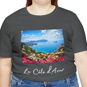 French Riviera T-Shirt Provence France Tee Seaside Water View Mediterranean Sea Top Romantic South of France Traveler Francophile gift shirt