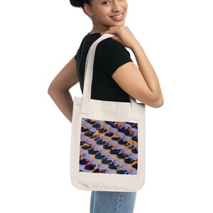 Modern Beach Tote Bag, Blue White Striped Umbrellas photo Beach bag, Sun Umbrellas tote, Organic Canvas carry all, summer scene tote bag