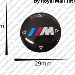 29mm BMW Idrive Multimedia M Tech Performance Gel Badge Gloss Domed Resin Emblem