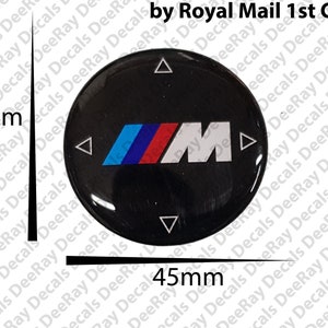 45mm BMW Idrive Multimedia M Tech Performance Gel Badge Gloss Domed Resin Emblem