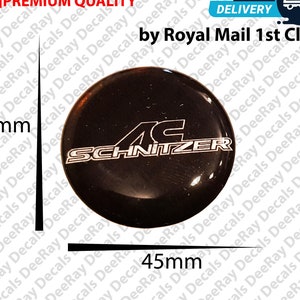 45mm AC Schnitzer Logo Gel Badge Glossy Domed Resin Emblem Replacement Decal