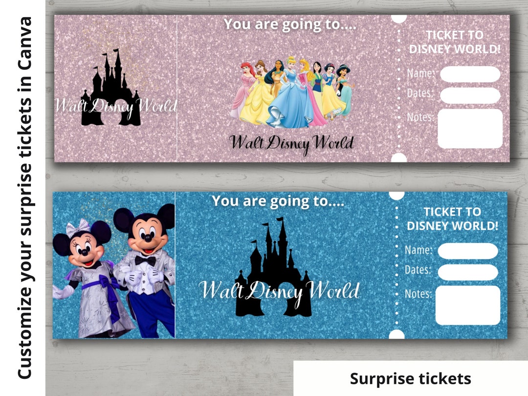 Theme Park Printable Epcot Ticket Printable Epcot Tickets Etsy