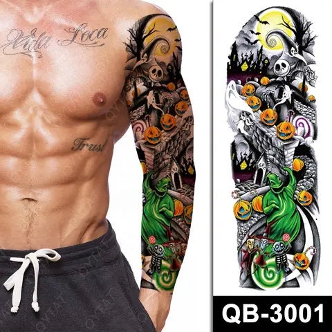 Thrúd GOW Temporary Tattoos for Cosplayers. 2 Full Sleeves 