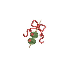 マティーニピック リボン付き 5サイズ PES DST JEF ++ 機械刺繍デザイン 即時ダウンロード